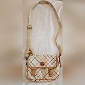 Coach PEYTON tattersall field crossbody bag. #f48758 EUC.